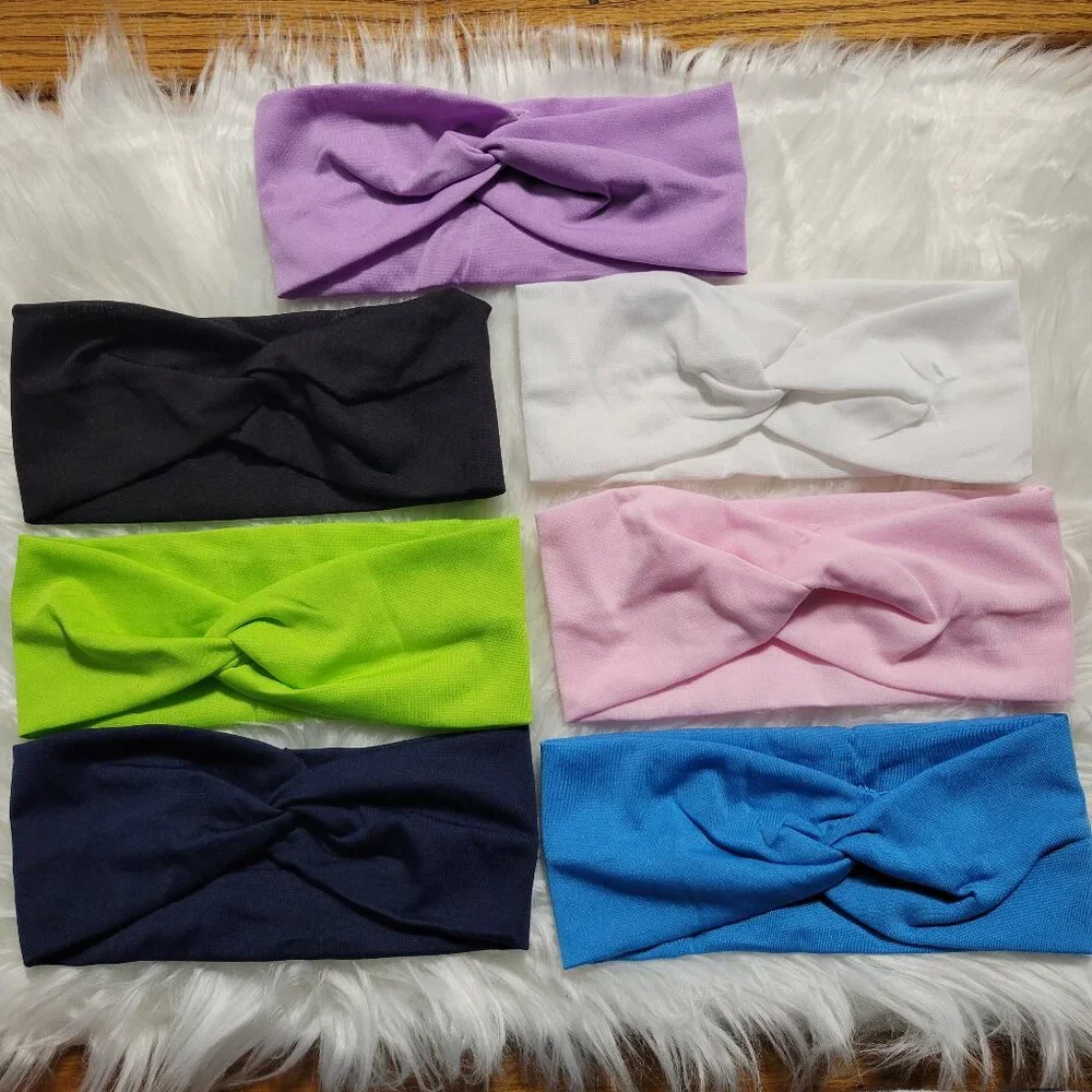 Set of 7 Stretchy Twist Knotted Headbands